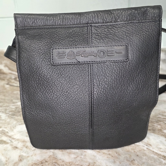 Fossil Vintage Key Leather Cargo Organizer Crossbody Black - Picture 6 of 14